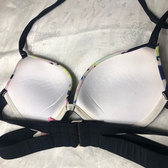 Victorias Secret Swim The Hottie Halter Banded Push-Up Bikini Top Multi-Col - Picture 5 of 8